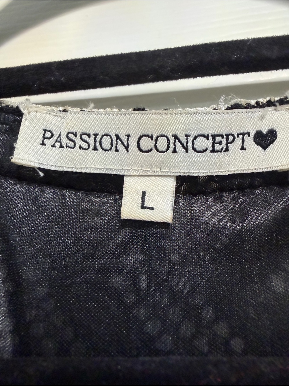 Passion Concept Whimsigoth Lace Tunic Blouse Black White Fairycore Size L EUC - Picture 6 of 9